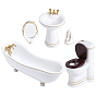 Porcelain Washroom Kits Miniature Ornaments, Micro Landscape Home Dollhouse Accessories