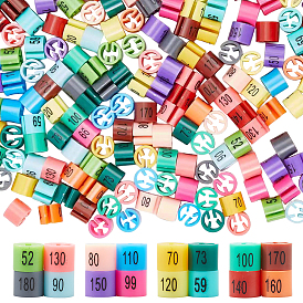 224шт 16 цвета пластиковые вешалки для брюк маркеры размеров, колонка