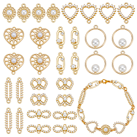 Ювелирные изделия, включая подвески и звенья из сплава пластика с жемчугом, разнообразные