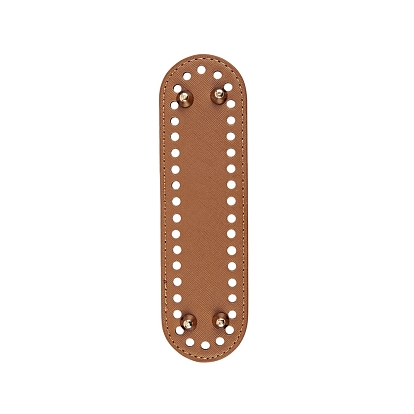 PU Leather Oval Long Bottom for Knitting Bag, Women Bags Handmade DIY Accessories