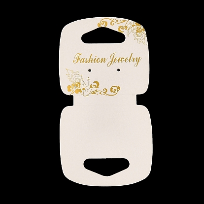 Doblar las tarjetas de exhibición de joyería de papel floral con estampado dorado, para exhibición de pulseras y collares