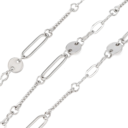 304 овальные цепи из нержавеющей стали с плоскими круглыми звеньями, пайки, с катушкой