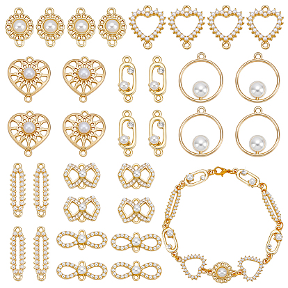 Ювелирные изделия, включая подвески и звенья из сплава пластика с жемчугом, разнообразные