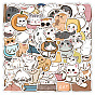 60Pcs Cartoon Cat PVC Stickers for DIY Decorating Luggage, Guitar, Notebook