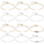 Adjustable Brass Slider Bracelet Making, with Clear Cubic Zirconia, Long-Lasting Plated, Rack Plating