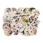 50Pcs Paper Stickers, for DIY Scrapbooking, Journal Decoration, Butterfly & Flower