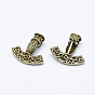 Brass Pendants, Anchor, Long-Lasting Plated, Cadmium Free & Nickel Free & Lead Free