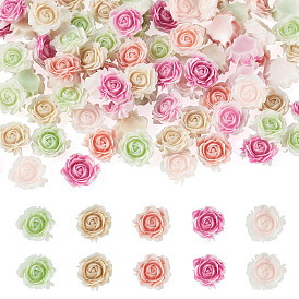 100 шт. светящиеся смоляные декаден-кабошоны, светится в темноте, двухцветный цветок