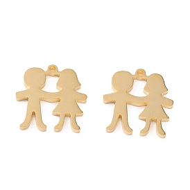 201 подвески из нержавеющей стали, ручная полировка, мальчик и девочка