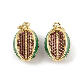 Кулоны с фианитами из латуни, с целью перехода в кольце, арбузные чары, реальный 18 k позолоченный, без свинца и без кадмия, долговечный, стойки покрытие