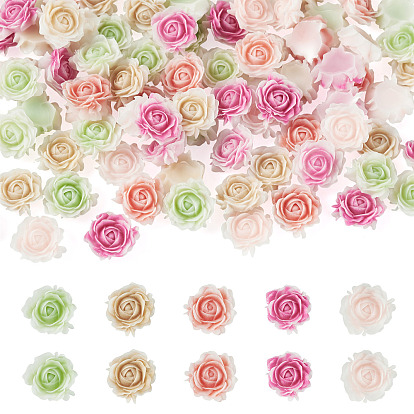 100 шт. светящиеся смоляные декаден-кабошоны, светится в темноте, двухцветный цветок