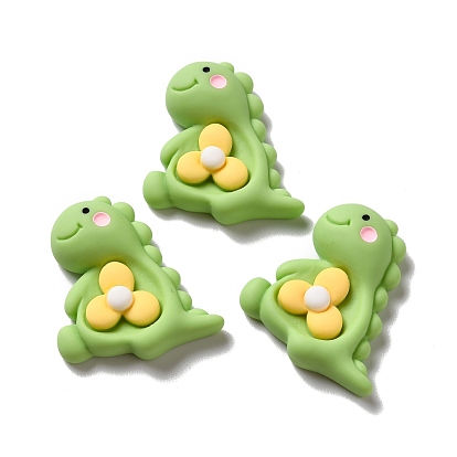 Opaque Resin Cabochons, Dinosaur-shaped Mini Fan