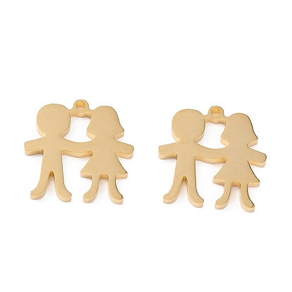 201 подвески из нержавеющей стали, ручная полировка, мальчик и девочка