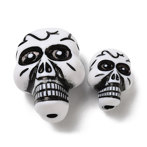 Непрозрачные акриловые бусины, череп