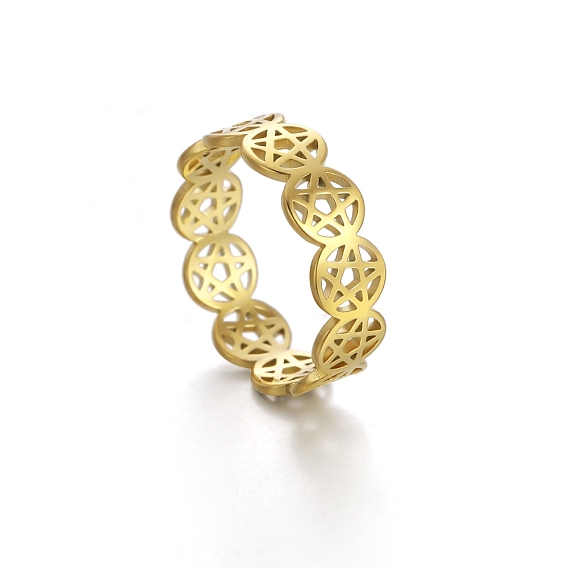 Полая звезда 304 перстни из нержавеющей стали для женщин