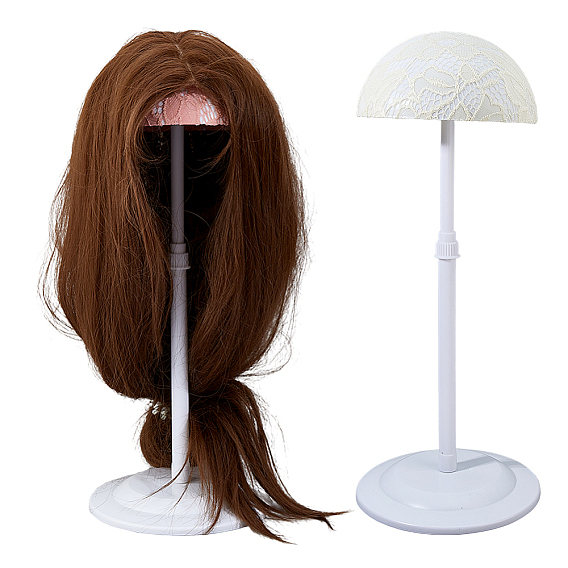 2 шт. 2 цветные пластиковые подставки для париков из кружевной ткани, вешалка для шляп, полукруглый