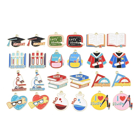 Подвески из эмали и сплава, золотые