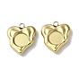 304 Stainless Steel Pendant Cabochon Settings, Heart