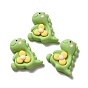Opaque Resin Cabochons, Dinosaur-shaped Mini Fan