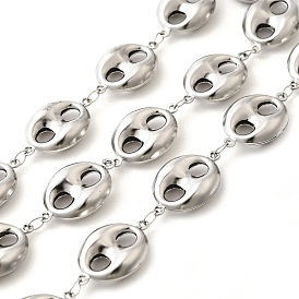 304 цепи из нержавеющей стали ссылка, несварные, овальные, с катушкой