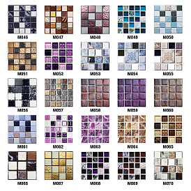 Flat mosaic style simulation small tile stickers living room kitchen bathroom decoration self-adhesive removable