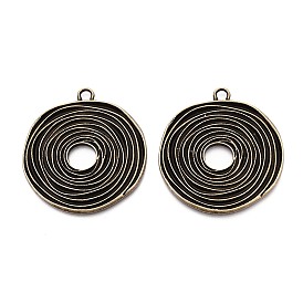 Alliage de style tibétain gros pendentifs, charmes de disque, sans cadmium et sans nickel et sans plomb