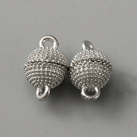 Сплав магнитные застежки, для изготовления подвесок, платина, колонна/круглая форма