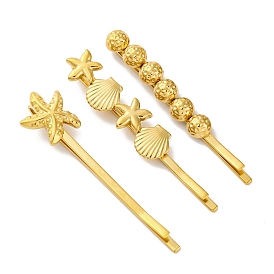 Starfish & Shell Shape 304 Stainless Steel Hair Bobby Pins