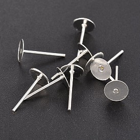 Boucles d'oreille en fer, sans nickel, plat rond