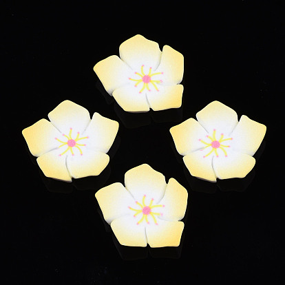 Spray Painted Opaque Resin Cabochons, Flower