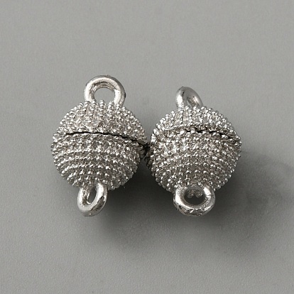 Сплав магнитные застежки, для изготовления подвесок, платина, колонна/круглая форма