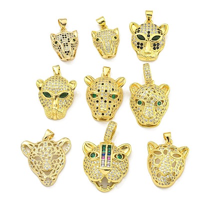 Латунные микро проложить кубического циркония подвески, без кадмия, без никеля и без свинца, подвески на голову леопарда