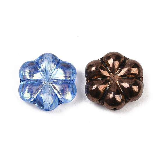 Чешские прессованные стеклянные бусины, цветок