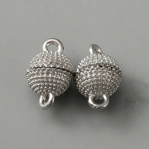 Сплав магнитные застежки, для изготовления подвесок, платина, колонна/круглая форма