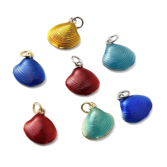 Латунь эмаль прелести, шарм из ракушек, долговечный, без свинца и без кадмия, с целью перехода в кольце, стойки покрытие