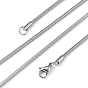 Herringbone Chain Necklace for Men, 304 Stainless Steel Snake Chain Necklaces, with Lobster Claw Clasps