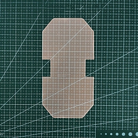 Шаблон трафарета рамки для кошелька из матового пластика прямоугольной формы, инструмент для кошелька с металлической застежкой