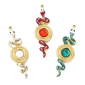 304 нержавеющей стальной эмали подвески, змеиные чары, cmолой, вакуумное покрытие pvd, реальный 18 k позолоченный