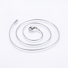 304 Stainless Steel Coreana Chain Necklaces, with Lobster Claw Clasps