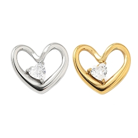 304 из нержавеющей стали горный хрусталь подвески, сердце