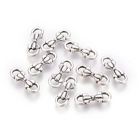 Звенья / разъемы из сплава в тибетском стиле, бантом, без свинца и без кадмия, 16 мм длиной, шириной 6 мм , толщиной 3.5 мм , отверстие : 2 мм