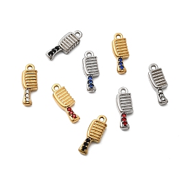 304 подвески из нержавеющей стали с микропаве из стразов, гребень амулеты