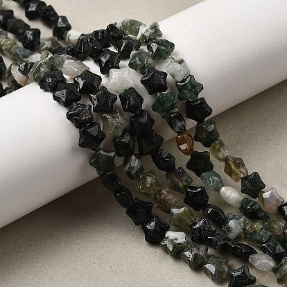 Природные моховой агат бисер нитей, звезда