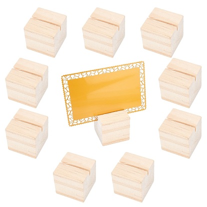 Pinewood Chassis, Name Card Holders, for Postcard Display, Square