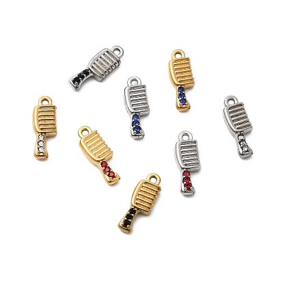 304 подвески из нержавеющей стали с микропаве из стразов, гребень амулеты