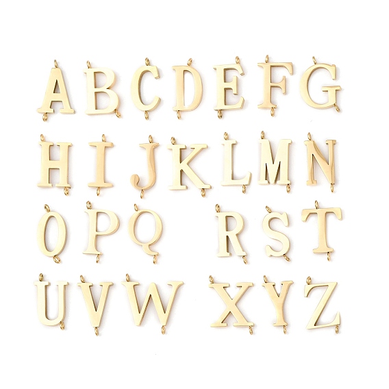 26шт 26 стили 304 подвески из нержавеющей стали, буквы a~z ссылки