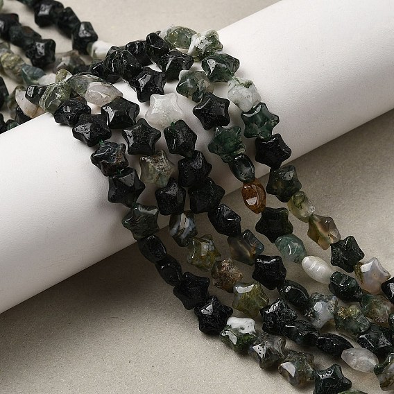 Природные моховой агат бисер нитей, звезда