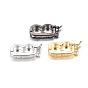 Brass Micro Pave Cubic Zirconia Twister Clasps