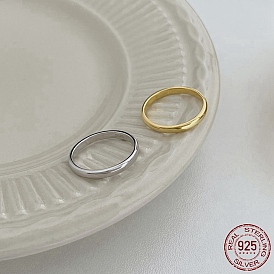 925 штабелируемые кольца из стерлингового серебра, простые кольца, с печатью s925