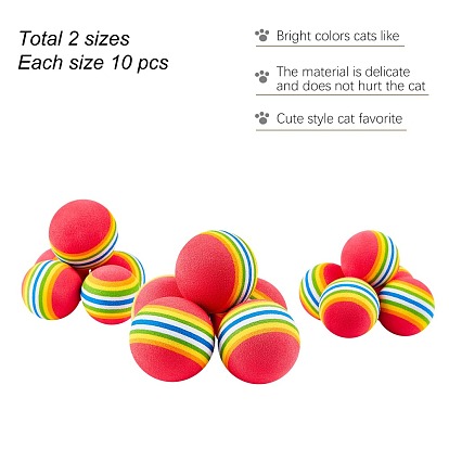 EVA Rainbow Color Activities Funny Balls, Round